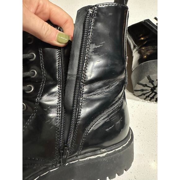 Soda Women’s Boots Combat Moto Harley Paton Lace up Goth Grunge Black 8M - Picture 10 of 13